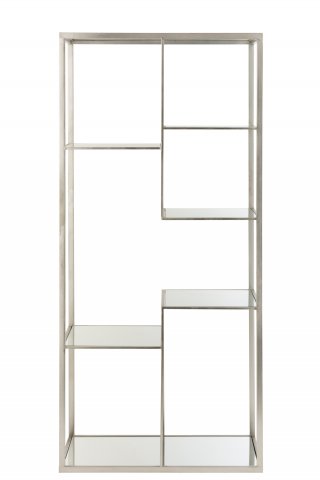 Étagère murale 5 niveaux BEVA 180 cm métal argenté 